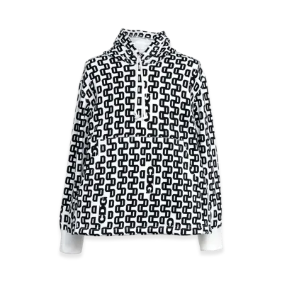 COMME des GARCONS CDG Allover Pattern Hoodie "White/Black"