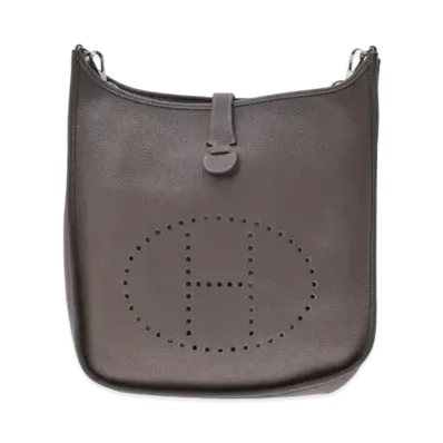 Hermes Evelyne 3 Taurillon Clemence "Etoupe/Silver"