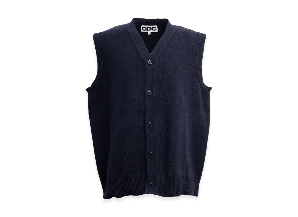 COMME des GARCONS CDG Oversized Cardigan Vest "Navy"