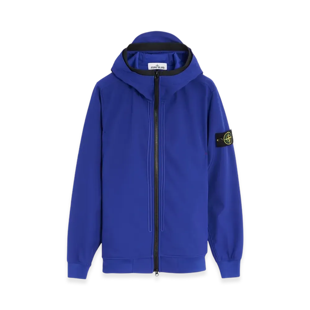 Stone Island 40427 Light Soft Shell Hooded Blouson - 22SS "Bluette"