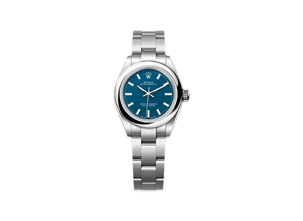 ROLEX Oyster Perpetual 28mm Oystersteel 276200 "Bright Blue"