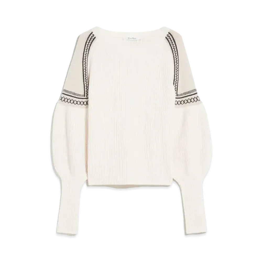 Max Mara Cosetta Wool Cashmere Knit "White"