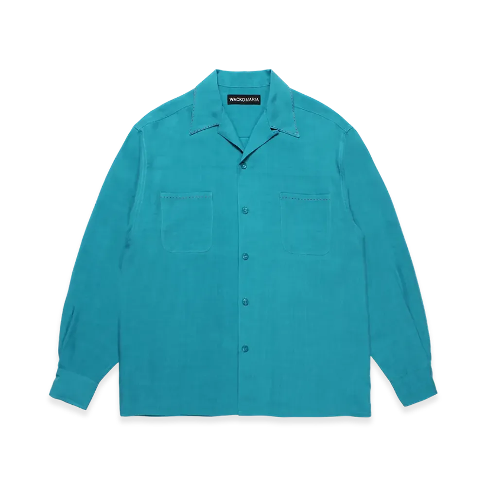WACKO MARIA 50'S Open Collar Shirt "Blue"