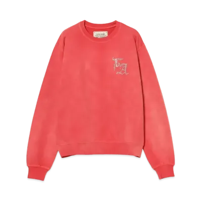 BEAMS FUTURE ARCHIVE Fade Rhine Stone Sweat Crew "Red"