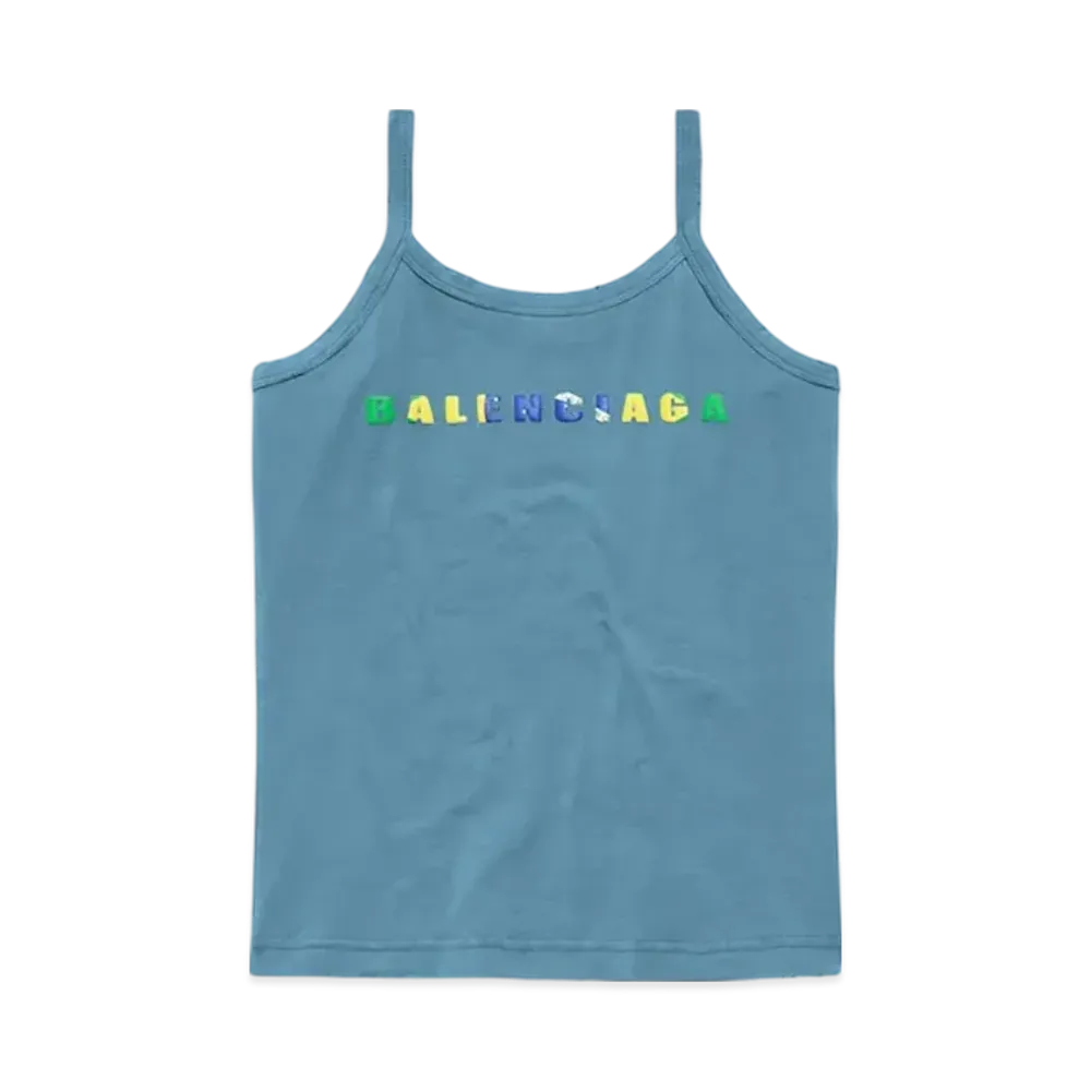 BALENCIAGA International Tank Top "Gray Blue"
