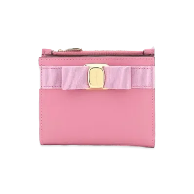 Salvatore Ferragamo Vara Bow Compact Wallet "Pink"