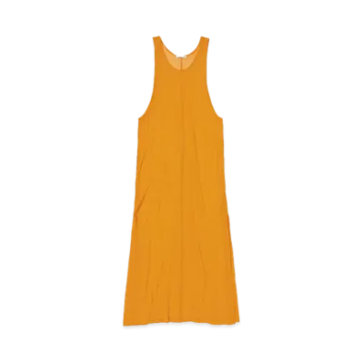 AURALEE Hard Twist Cotton Gauze Dress "Orange"