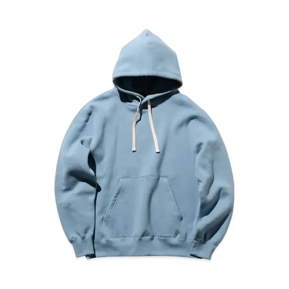 BEAMS Sweat Pullover Hoodie Raised Back "Sax"