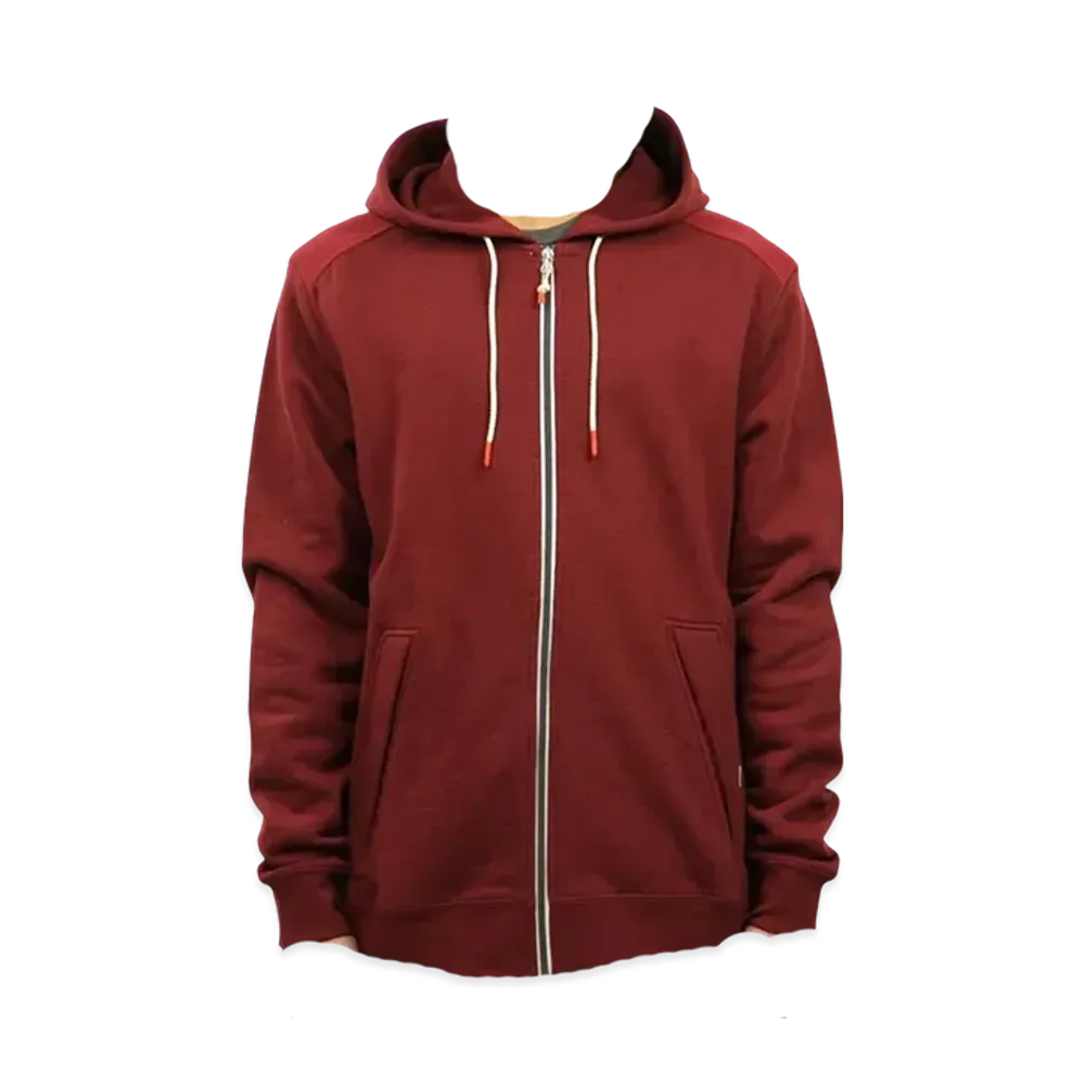 POLeR Mens Yolked Hoodie "Burgundy"