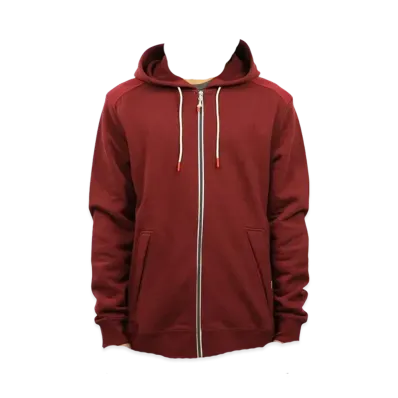 POLeR Mens Yolked Hoodie "Burgundy"