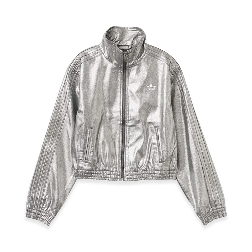 adidas Women's Firebird Track Top Denim "Silver"