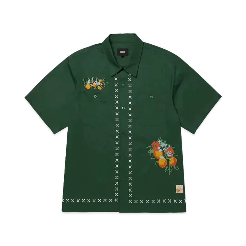 HUF x Midnight Organic Pomona Work Shirt "Forest Green"
