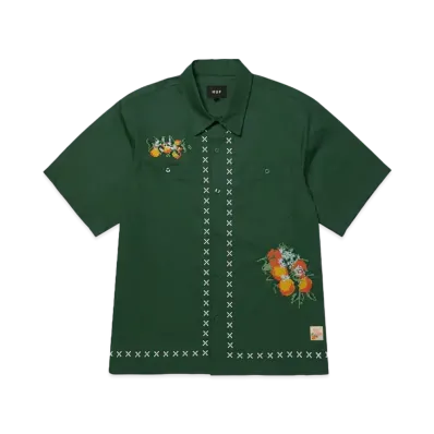 HUF x Midnight Organic Pomona Work Shirt "Forest Green"