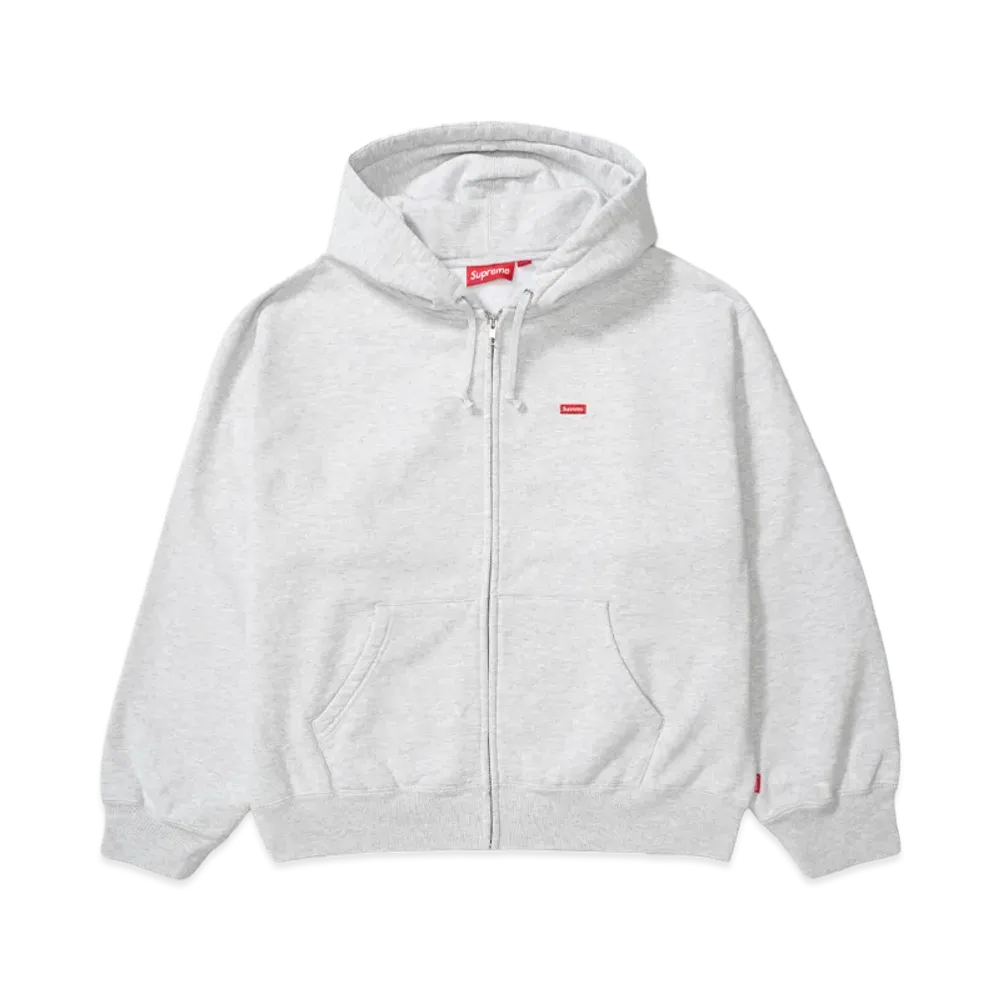 Supreme Small Box Zip Up Hooded Sweatshirt "Ash Grey"
