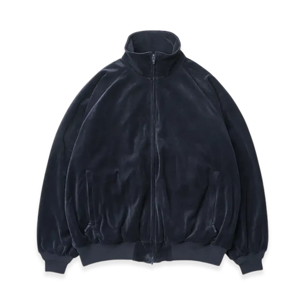 everyone Cotton Velours Track Jacket "Navy"