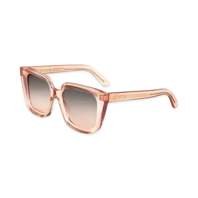 Dior DiorMidnight S1I Square Sunglasses "Transparent Pink"