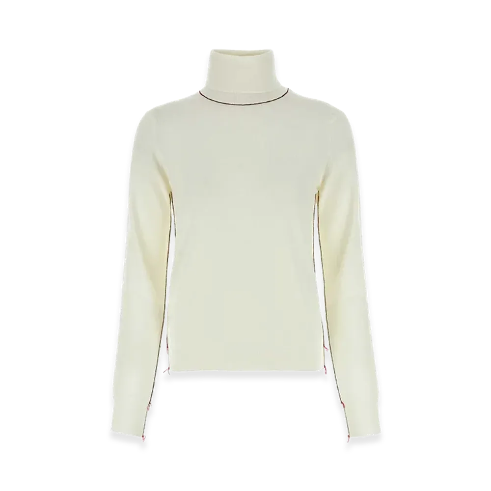Maison Margiela Women's Ivory Wool Sweater "White"