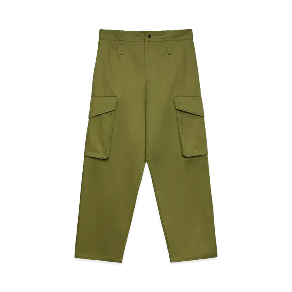 MSGM Cargo Pants With Multicolor Studs "Khaki"