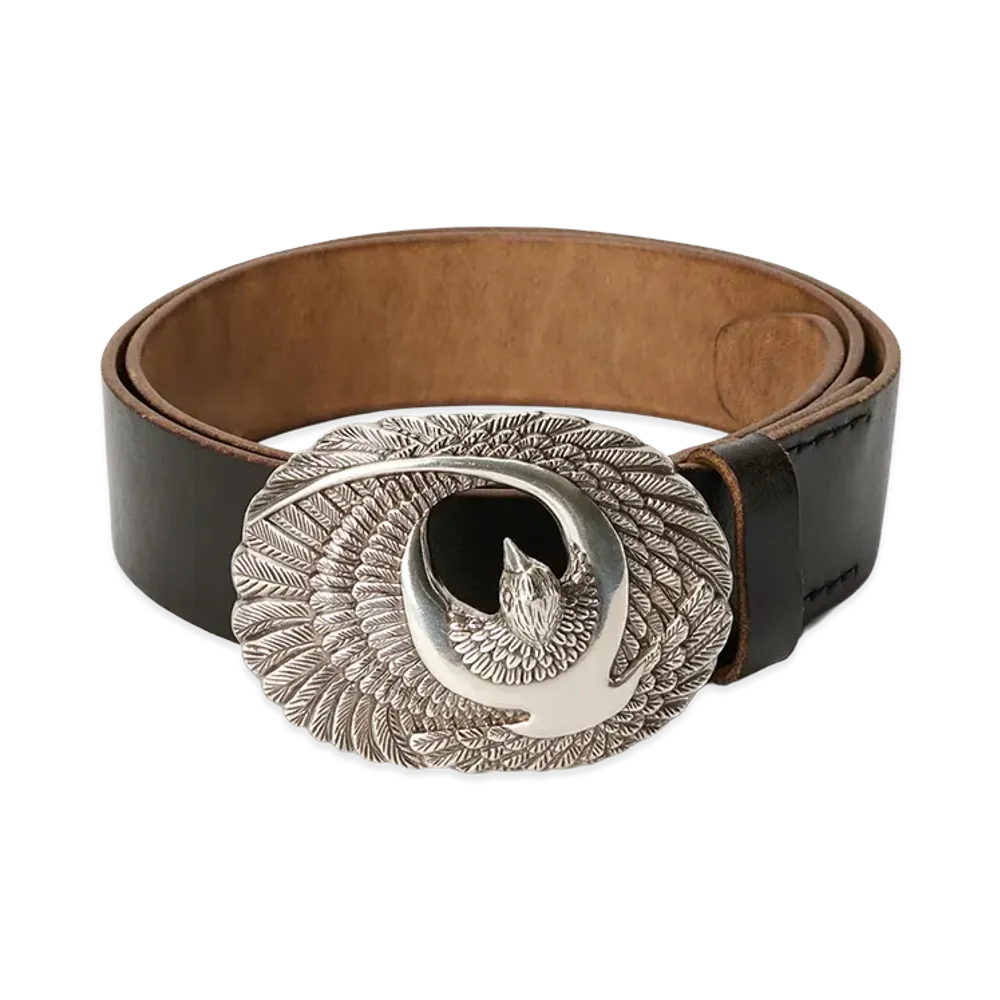 OUR LEGACY Eagle Belt "Black Coffe Waxed Chromexcel"