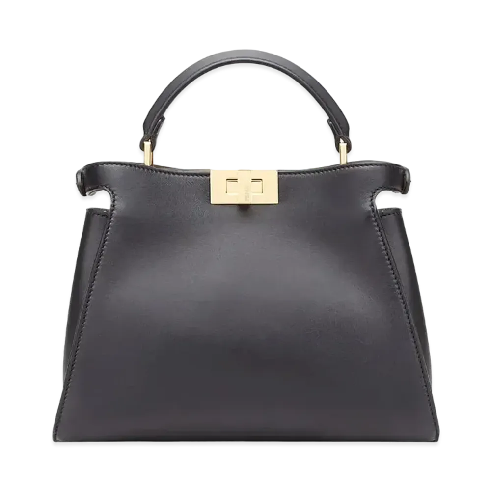 FENDI Peekaboo Essentially Leather Bag "Black"