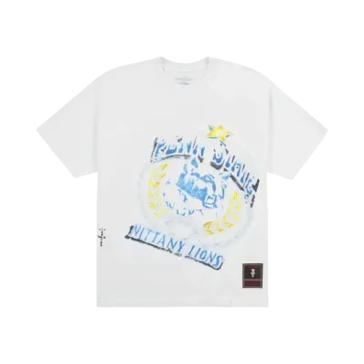 Travis Scott x M&N x Penn State University Handdrawn Tee "White"