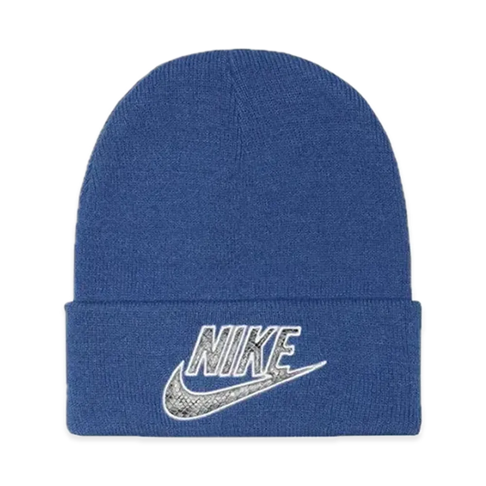 Supreme x Nike Snakeskin Beanie "Blue"