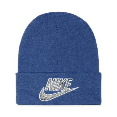 Supreme x Nike Snakeskin Beanie "Blue"