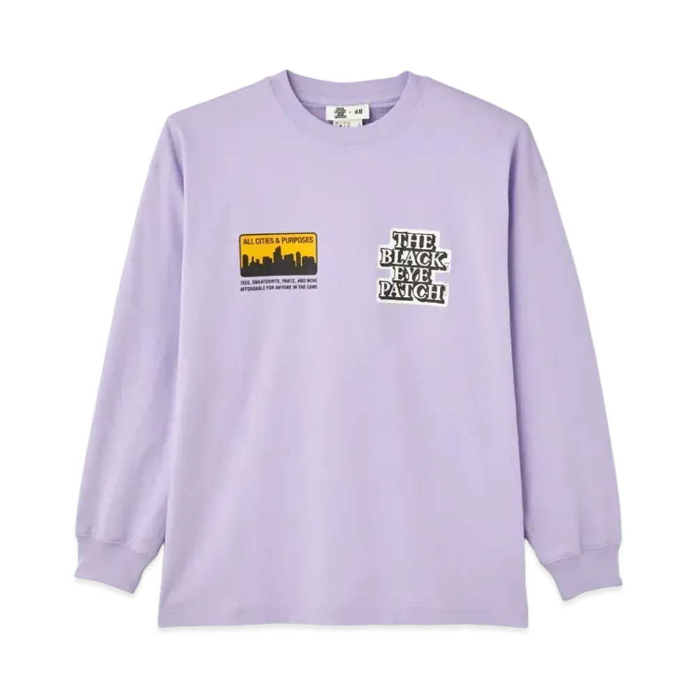 BlackEyePatch x H&M STORE MERCH COLLECTION LONG SLEEVE T-SHIRT "Purple"