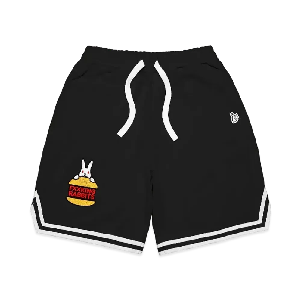 FR2 Rabbit Burger Embroidery Sweat Short Pants "Black"