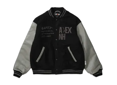 NEIGHBORHOOD x A BATHING APE Varsity Jacket Nh Ver "Black"