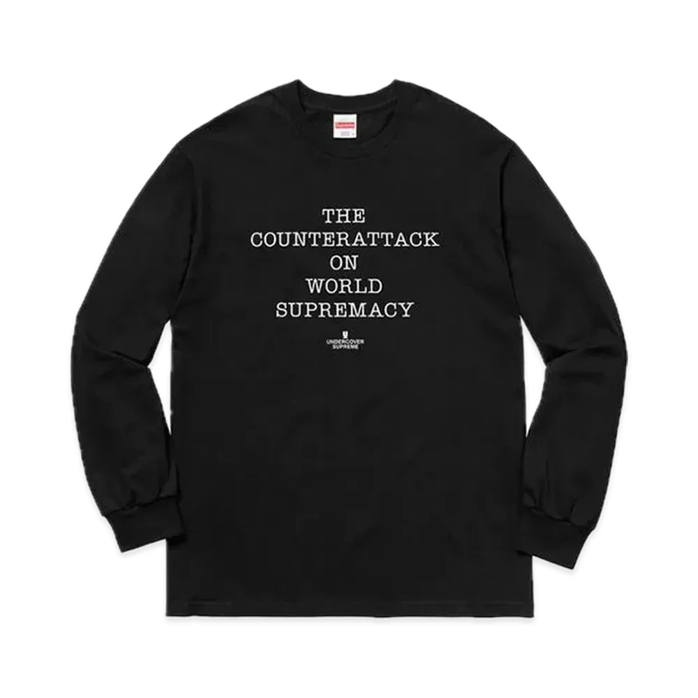 Supreme x UNDERCOVER Public Enemy Counterattack L/S Tee "Black"