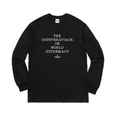 Supreme x UNDERCOVER Public Enemy Counterattack L/S Tee "Black"