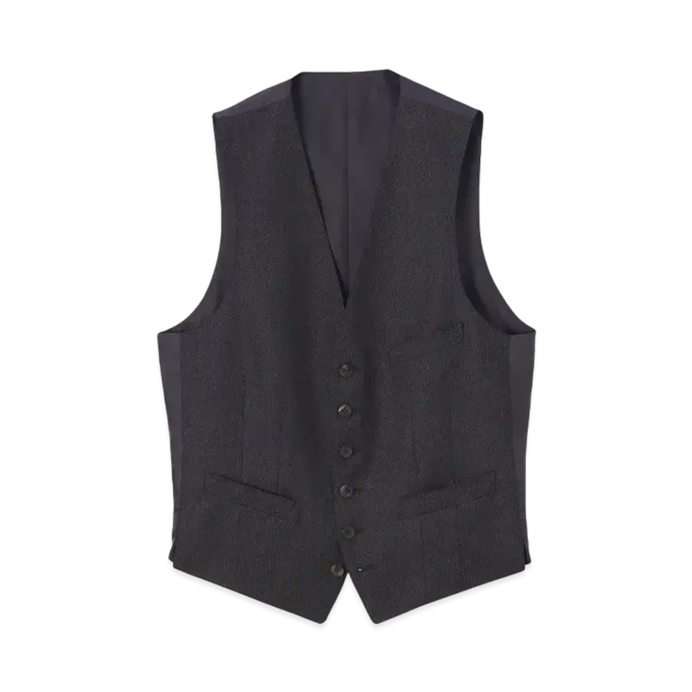 Paul Smith Birdseye Wool Vest "DarkGray"