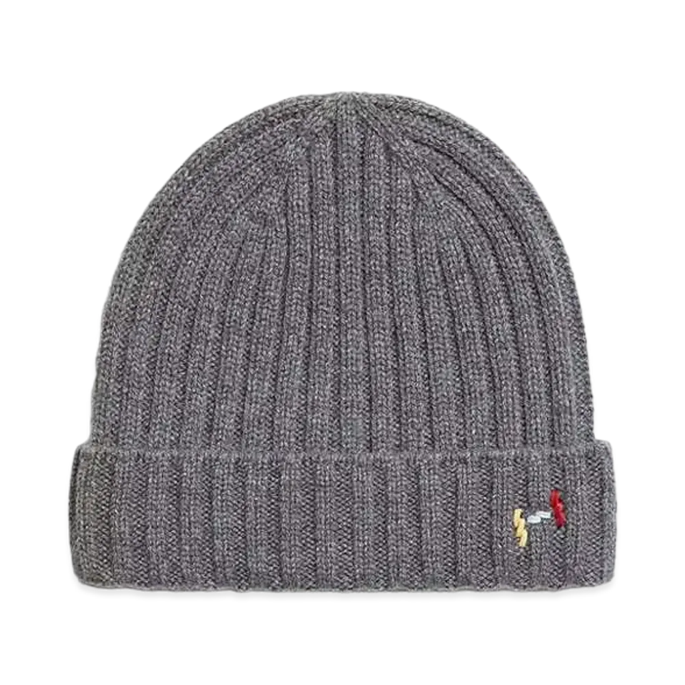 Hermes H Torsade Cuir Beanie "Gris"