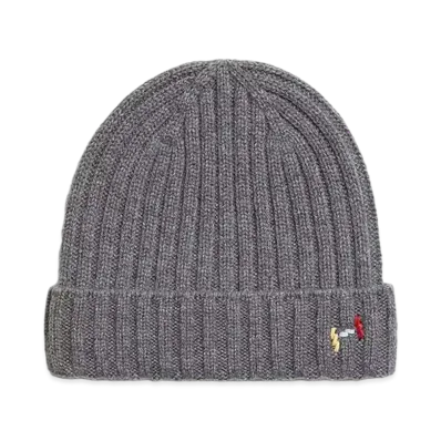 Hermes H Torsade Cuir Beanie "Gris"
