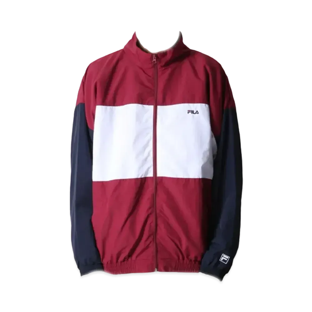 FILA One Point Logo Embroidery Nylon Switching Jacket "Wine"