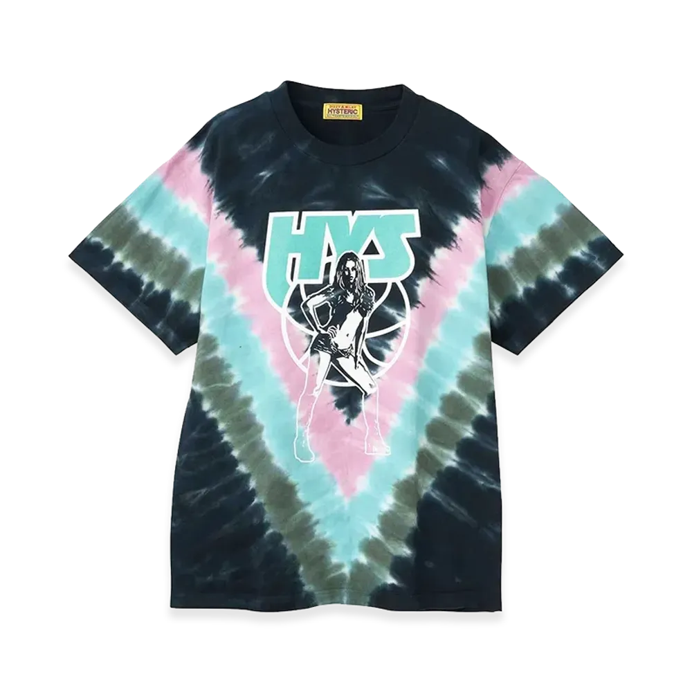 HYSTERIC GLAMOUR Women's HYS Make It Oversized Tie-Dye Tee "Black"