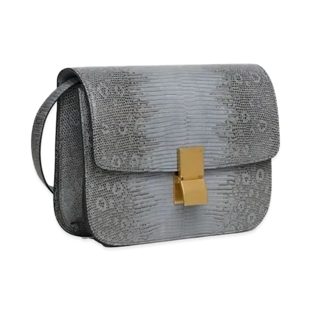 CELINE Medium Classic Bag in Lizard "Medium Grey"