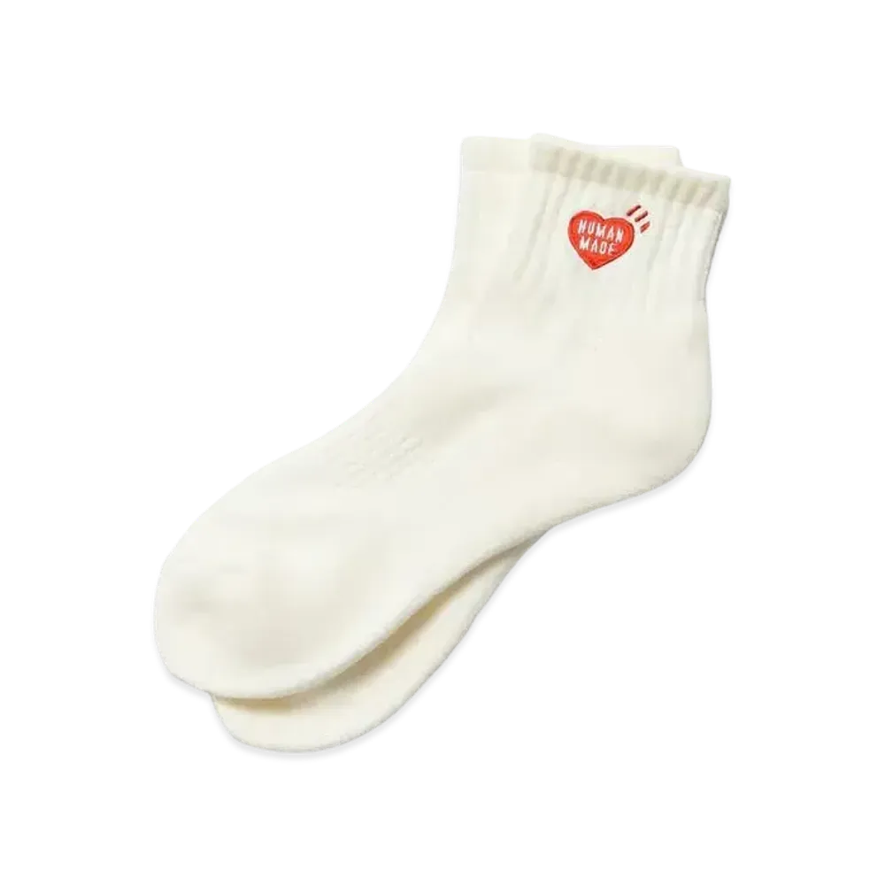 HUMAN MADE SHORT PILE SOCKS "White"