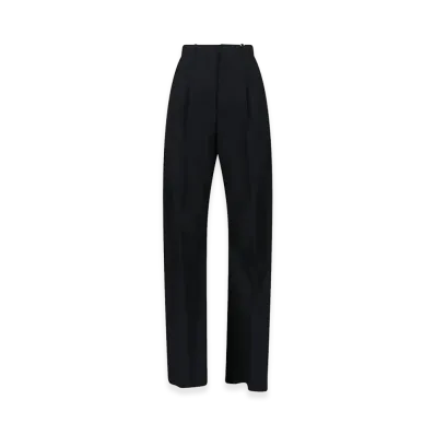 MM6 Maison Margiela Women's Twill Wide-Leg Pant "Black"