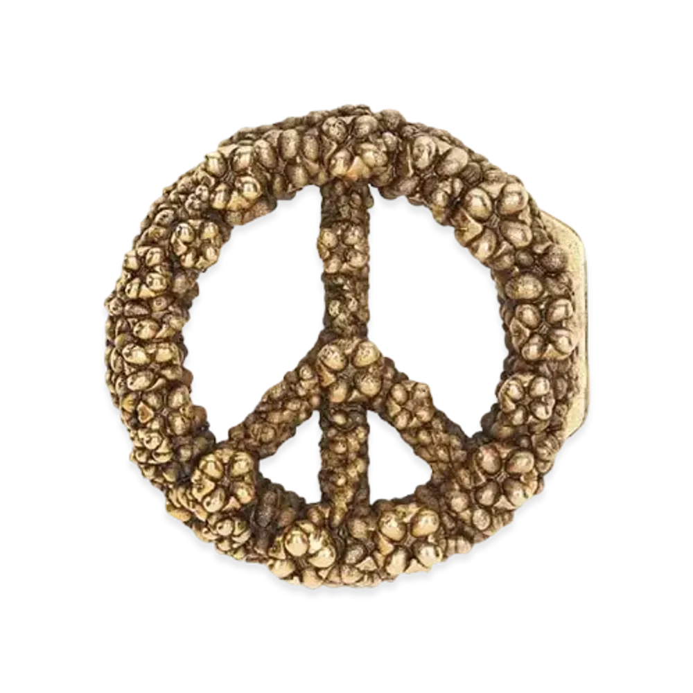 Dior Tears Peace Sign Belt Buckle 35mm (Brass) "Antique Gold"