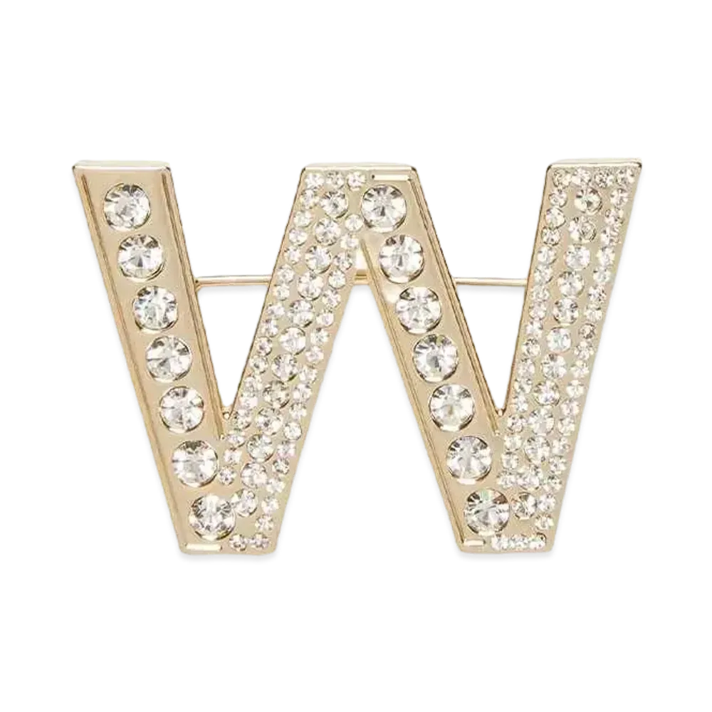 Max Mara Jessarti Rhinestone Brooch "Gold"