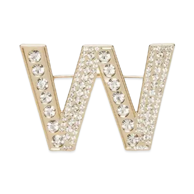 Max Mara Jessarti Rhinestone Brooch "Gold"