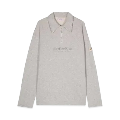 MARTINE ROSE Zip Up Polo #1 "Grey"