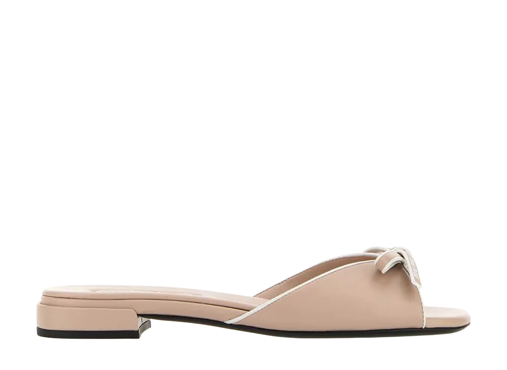 MIU MIU Women's Light Nappa Leather Slippers "Pink"