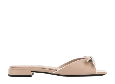 MIU MIU Women's Light Nappa Leather Slippers "Pink"