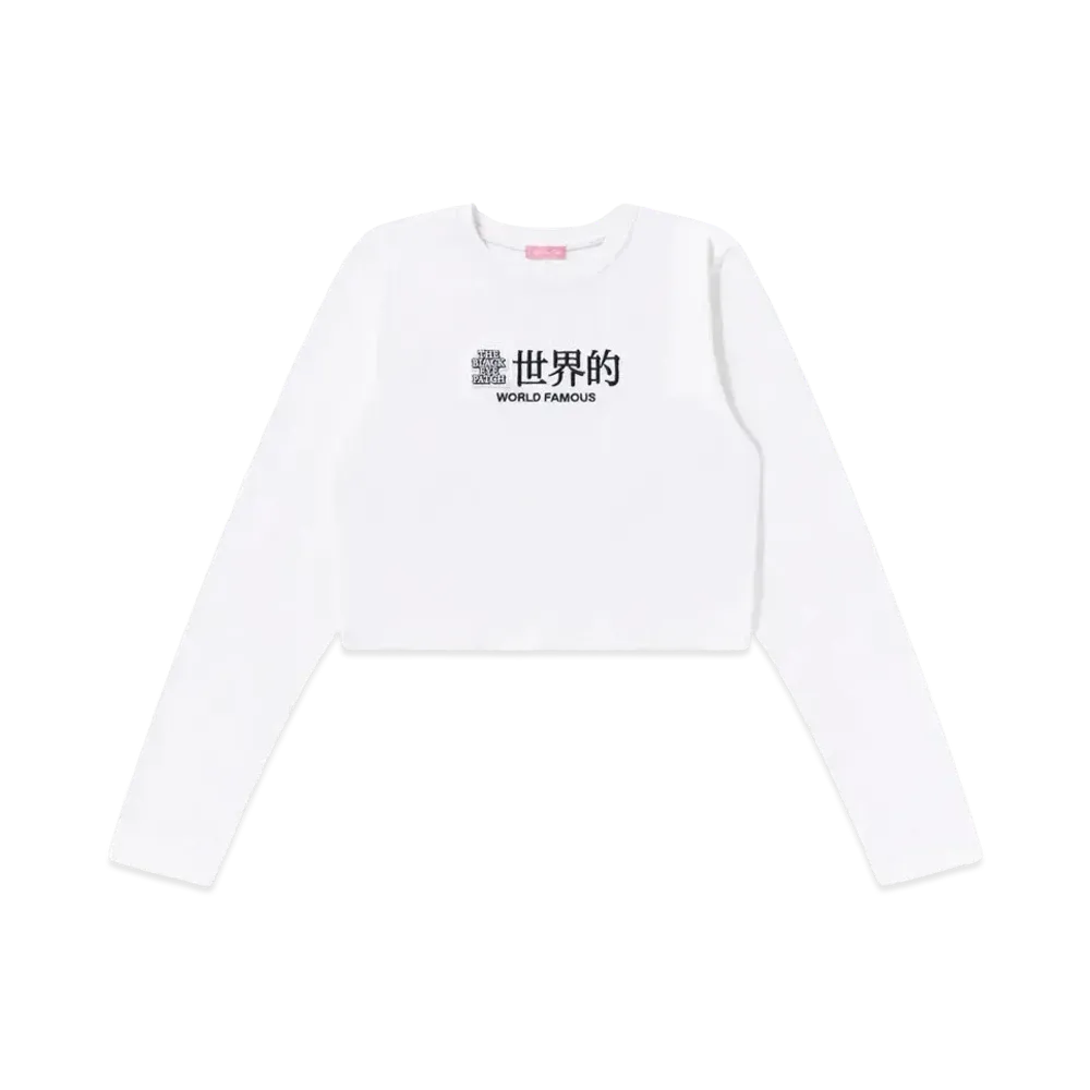 BlackEyePatch World Famous OG Cropped L/S Tee "White"