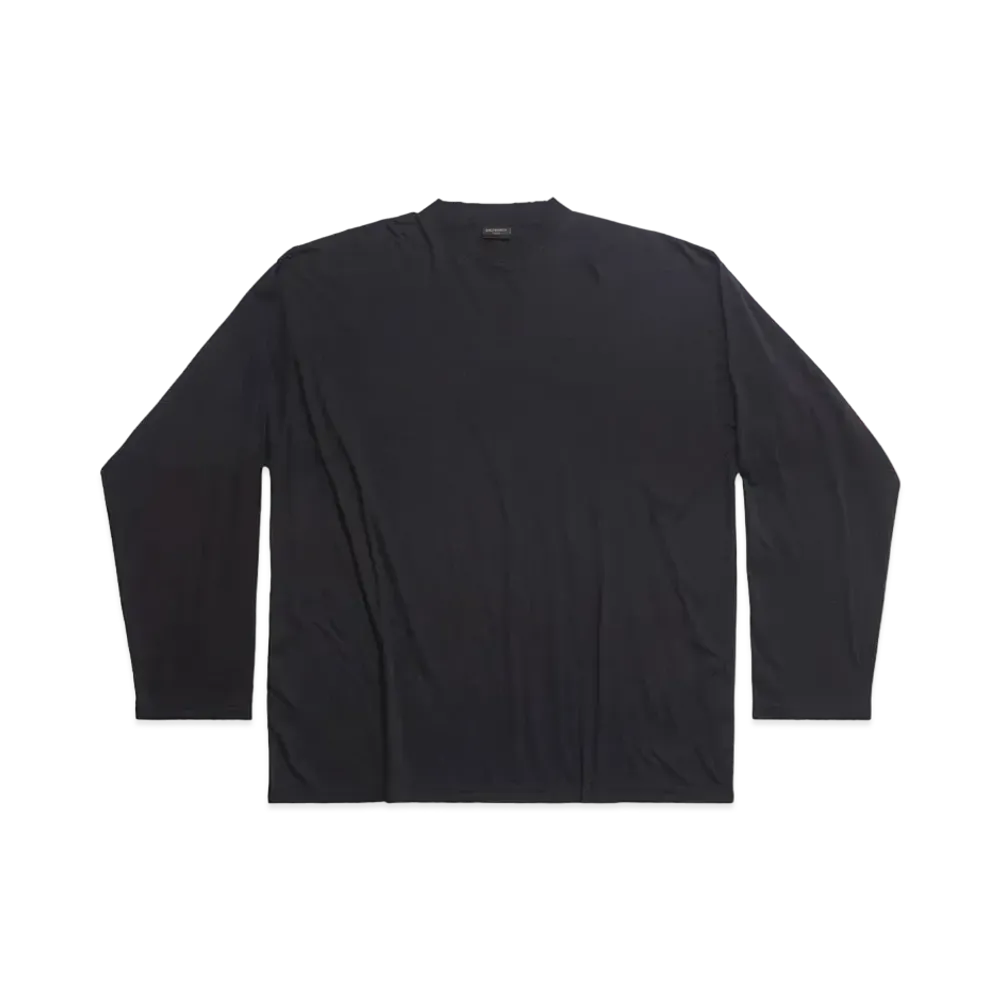 BALENCIAGA MENS Long Sleeve T-shirt Oversized "Black"
