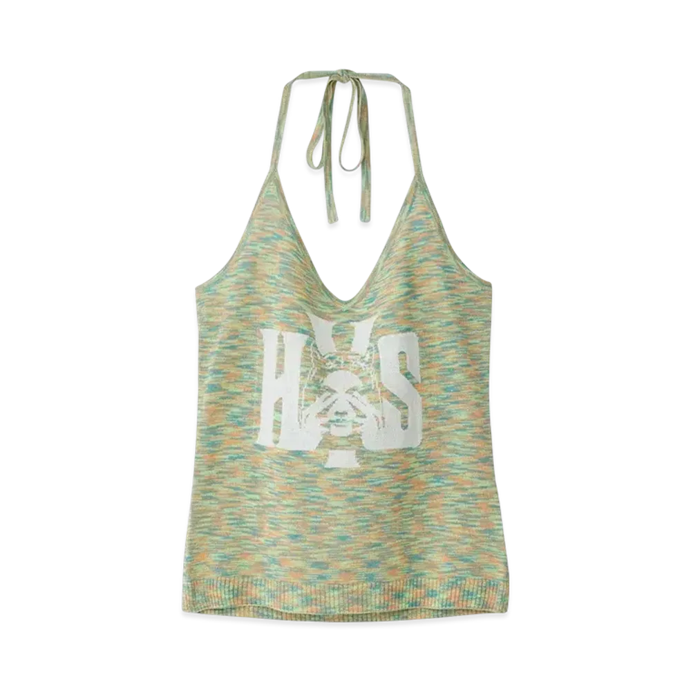 HYSTERIC GLAMOUR See No Evil Jacquart Halter Neck "Green"