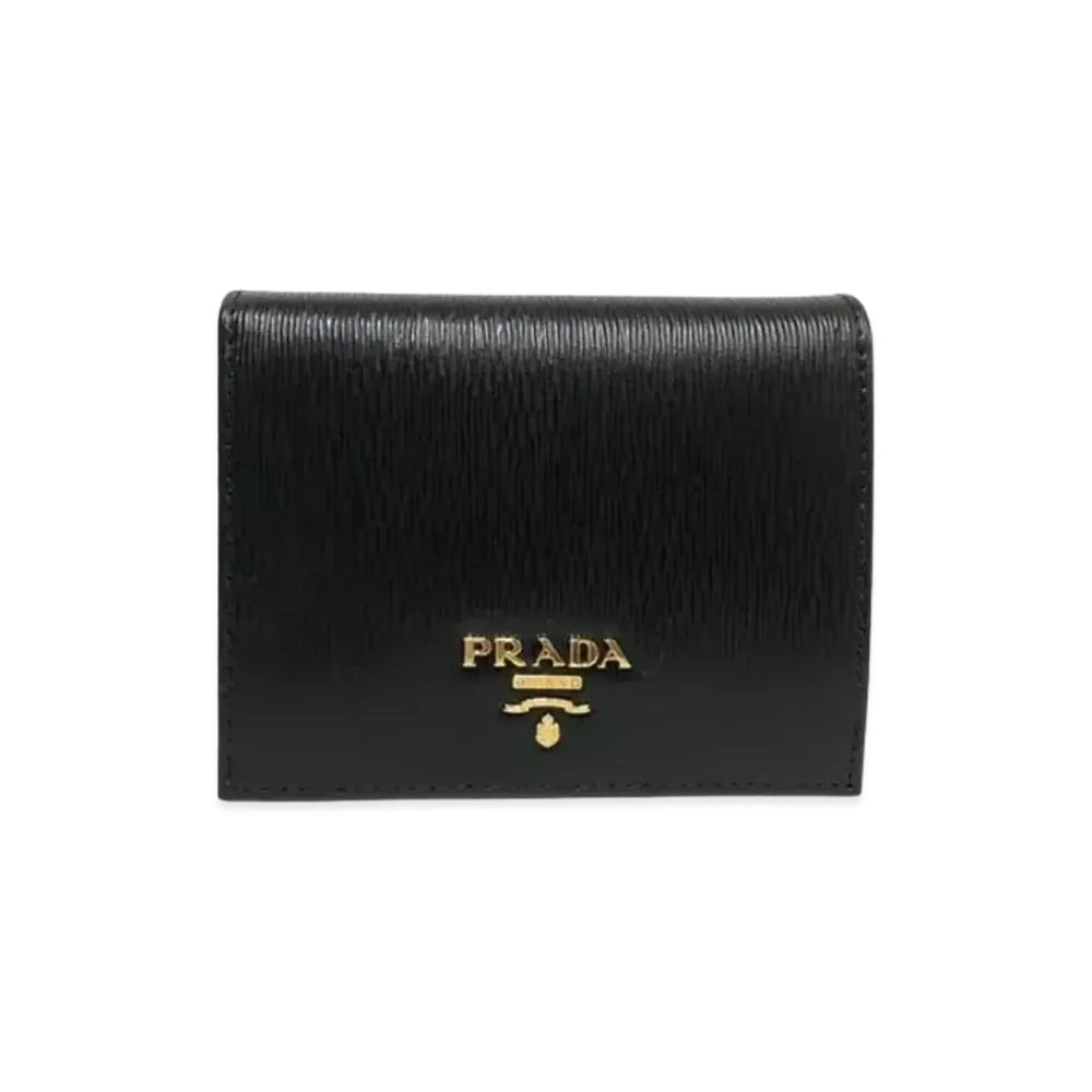 PRADA Metal Logo Wallet "Black"